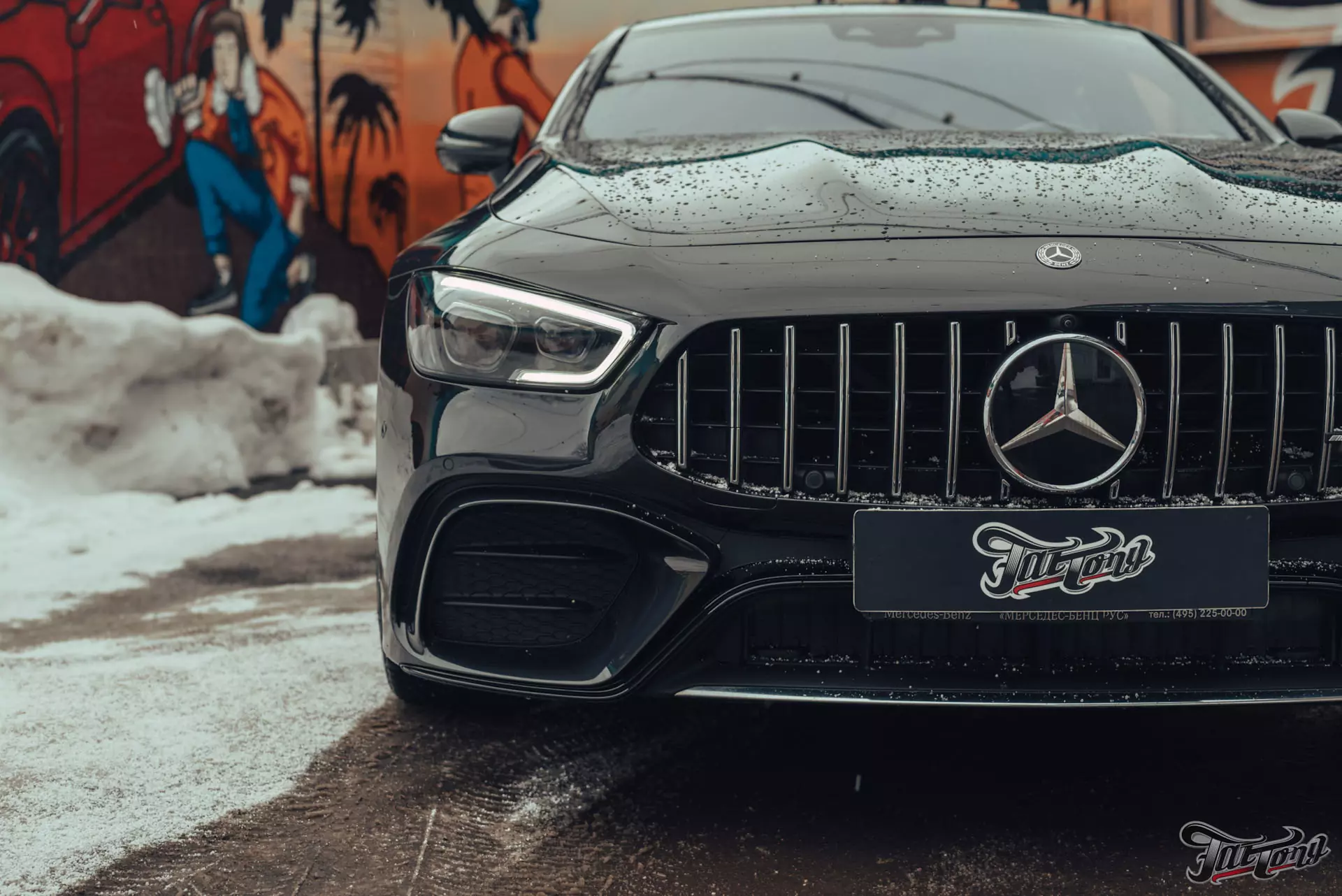 Mercedes-AMG GT 4 Door. Окрас бампера